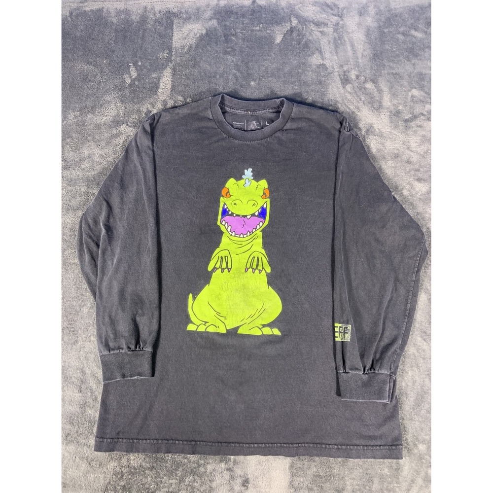 Vintage Nickelodeon Rugrats Reptar Neff Long Sleeve T-Shirt Men's Large Black